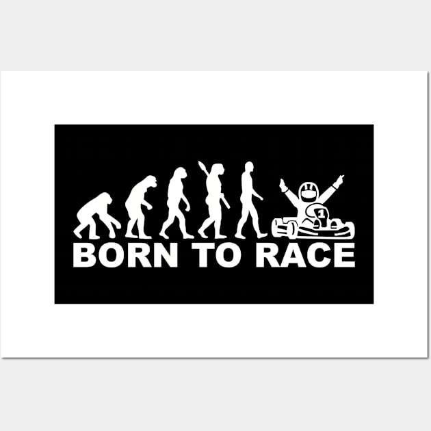 Evolution Born to race evolution Wall Art by Designzz